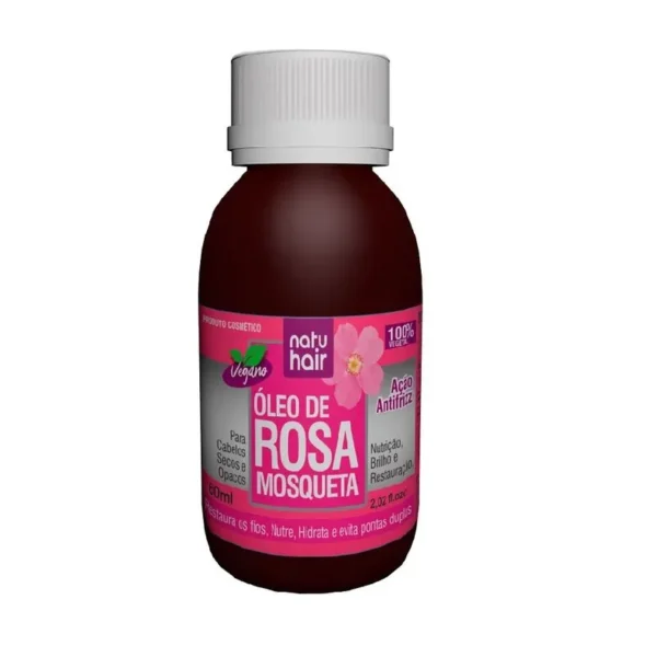 Óleo Natu Hair Rosa Mosqueta, Alecrim e Terapia Capilar